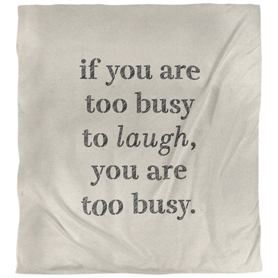 Housse de couette réversible Quotes Handwritten Make Time for Laughter