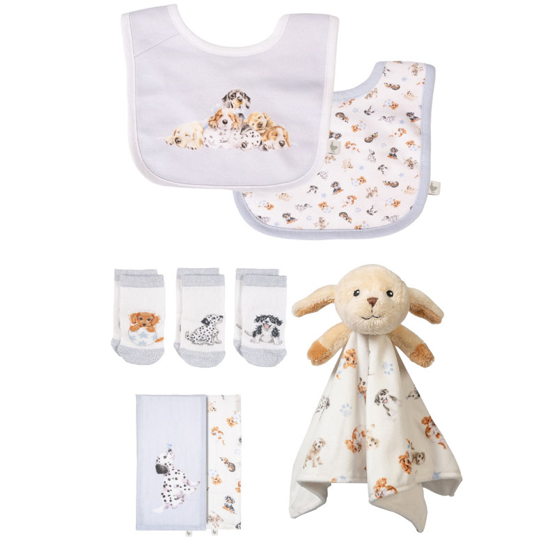 Wrendale Designs Little Wren Baby Bib Gift Set - Little Paws