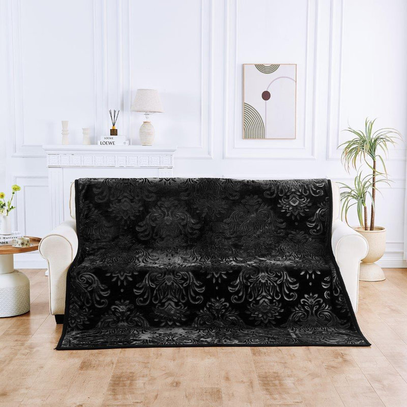 Arvelle Weighted Throw Blanket, Black
