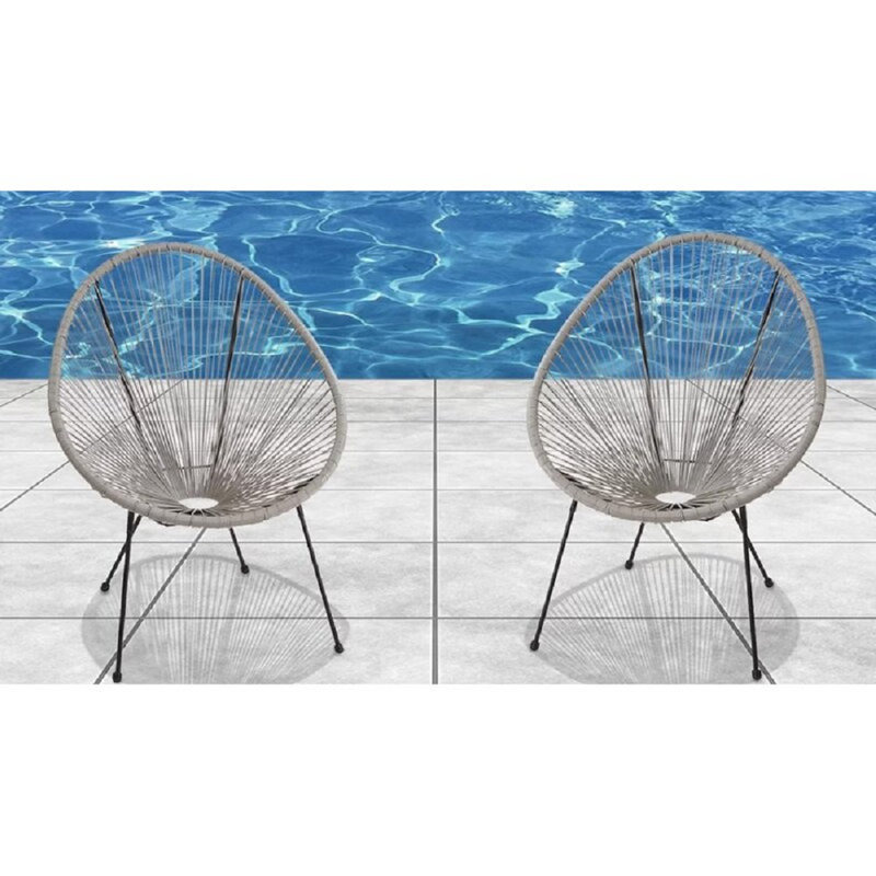 Chaise de patio Lucilio, Gris