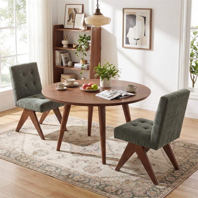 Chaise d'appoint rembourrée en lin Turfed, Vert