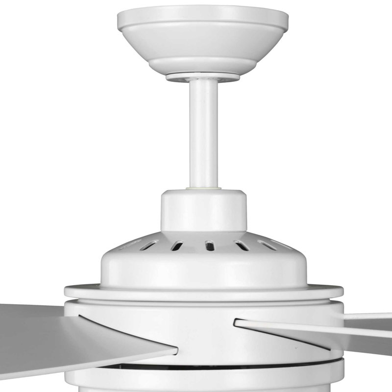 Satin White 54'' Ceiling Fan with LED Light and Remote