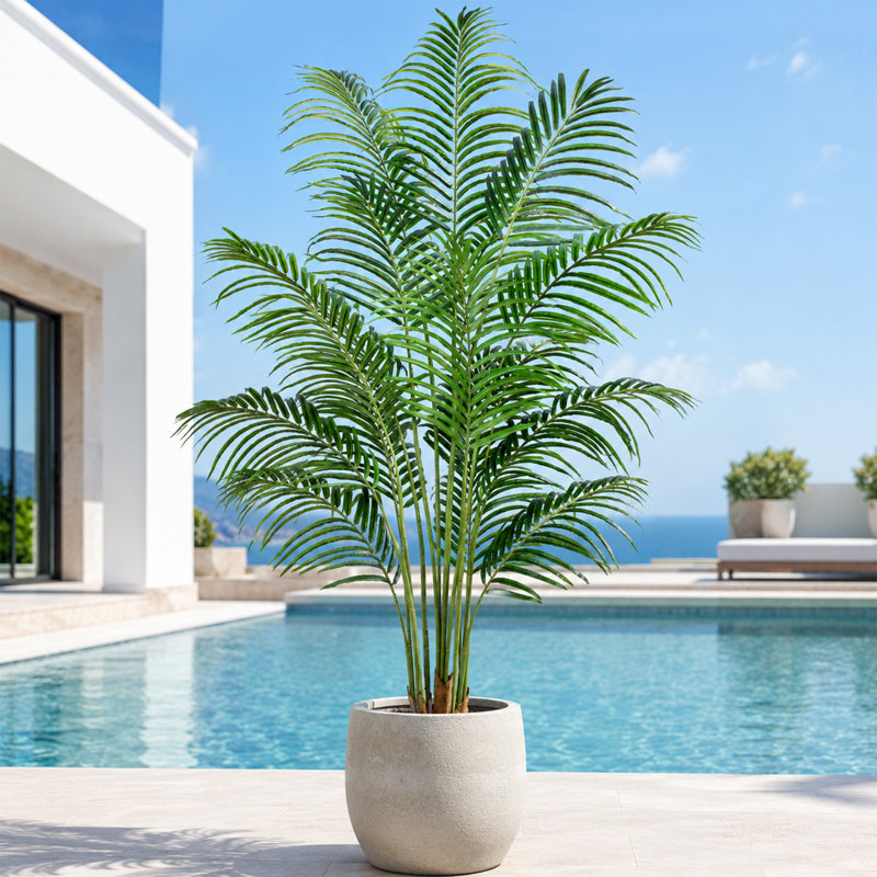 6FT Faux Palm Tree Indoor - Fake Palm Tree Decor, Artificial Palm Tree for Living Room & Home Decor, 1, 72" x 46"