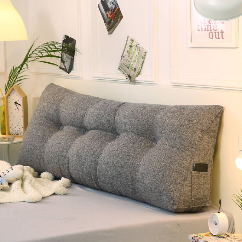 Coussin Wedge, Gris, H 7,87 po x l 70,87 po x P 19,69 po