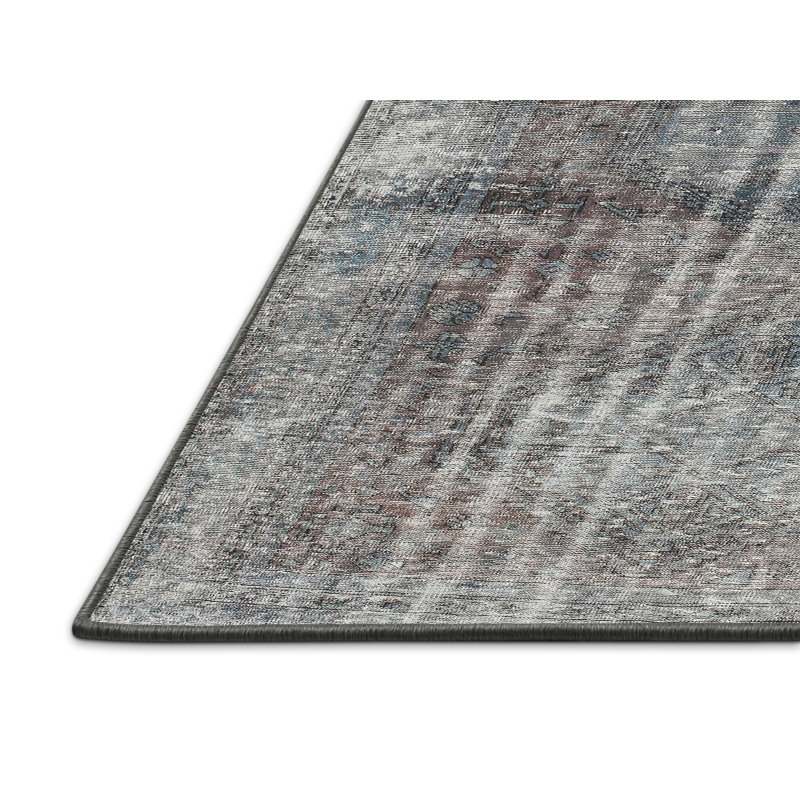 Tapis gris Southwestern, Rectangle 8 pi x 12 pi
