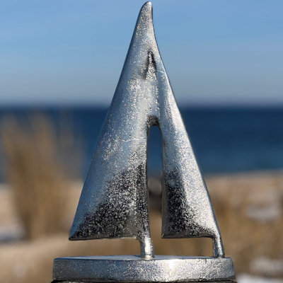 Leonia Silver Saiboat Sculpture, 8.25"