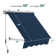 Retractable Window Awning with Adjustable Canopy Angle, Aluminum Frame