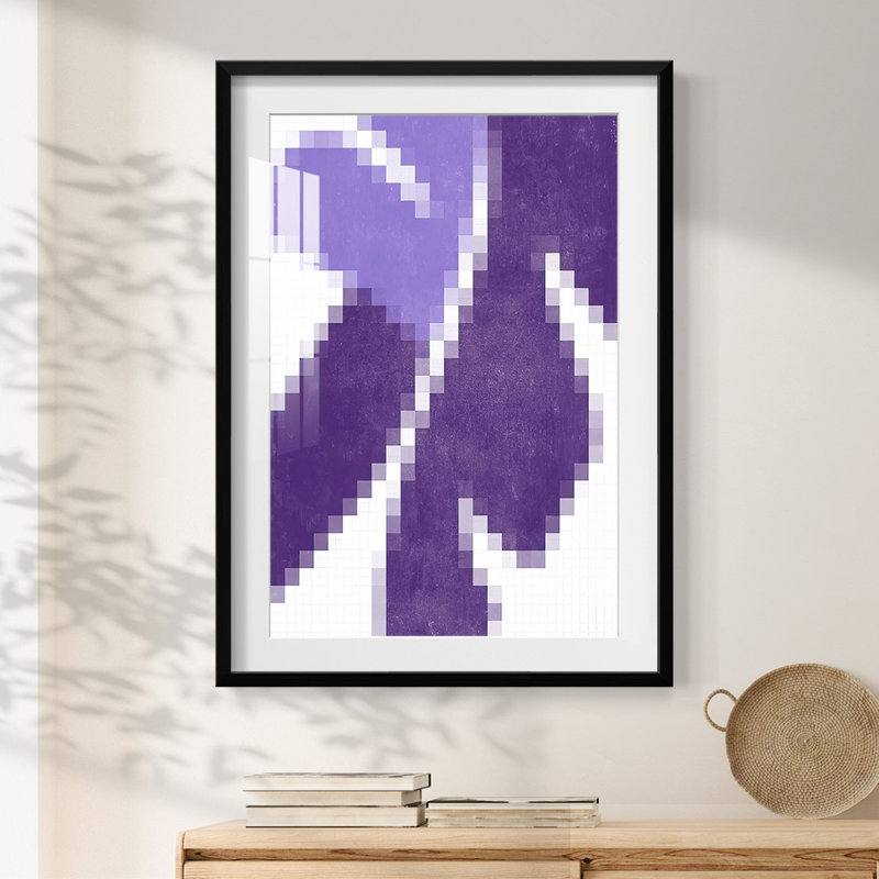 Pixel Leaves IV -Framed Print