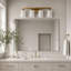 Applique murale 4 lumières pour salle de bain moderne en or brossé et verre givré-1094279562