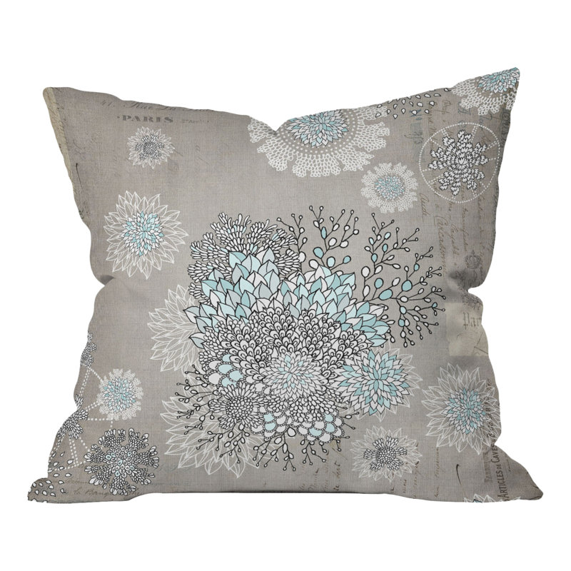 Square Floral Throw Pillow, 20" x 20"