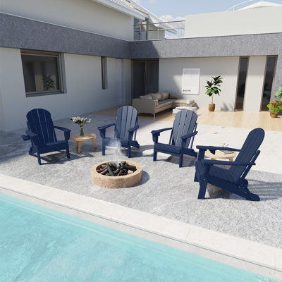 Lutie Plastic Folding Adirondack Chair by Longshore Tides