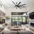 Oversized Industrial Large Black Ceiling Fan with LED Lights and 9 Aluminum Blades-102884505-102884506