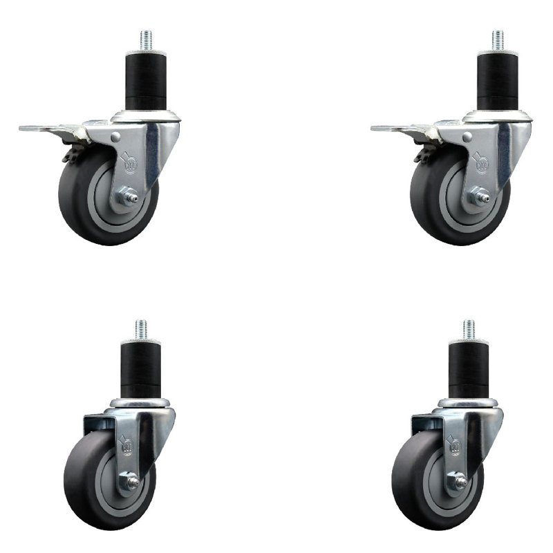 Ensemble de roulettes extensibles en caoutchouc Thermoplastic