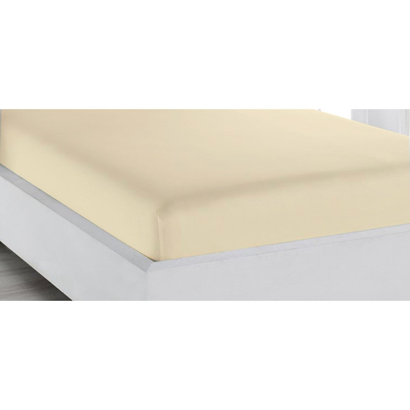 Ensemble de draps en micro-fibre, Ensemble de draps pour très grand lit + drap-hous, Ivoire perlé