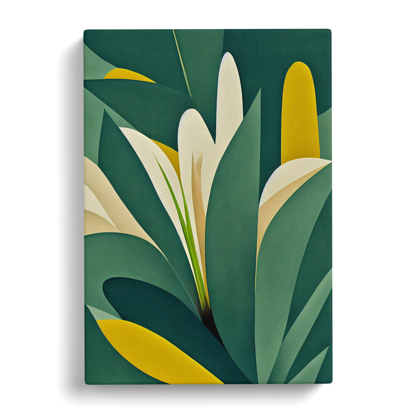 CAN-V0523-2604X Tropical Leaves Abstract Vol.4 - Wrapped Canvas Print, 50cm H x 35cm W x 3cm D