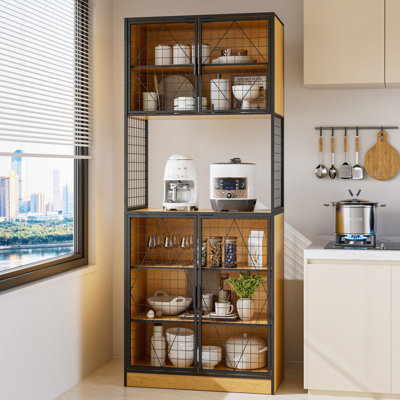 Pavllo 29.53'' Steel Standard Baker's Rack with Microwave Compatibility