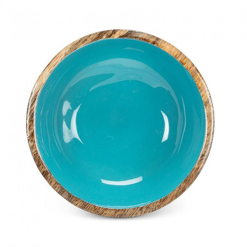 Bol décoratif bleu brillant, Blue/Brown