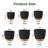 6 Pack Indoor Plant Pots Shelf Watering Planters for Indoor Plants with Drainage Hole Plastic Plant Pot for Home Gardening Containers(Black)