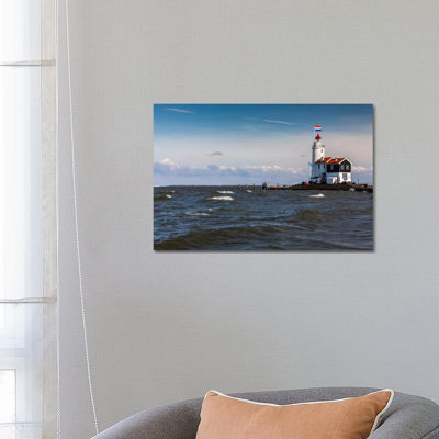 Netherlands, Marken, Paard Van Marken (Horse Of Marken) Lighthouse by Mikolaj Gospodarek - Wrapped Canvas Print