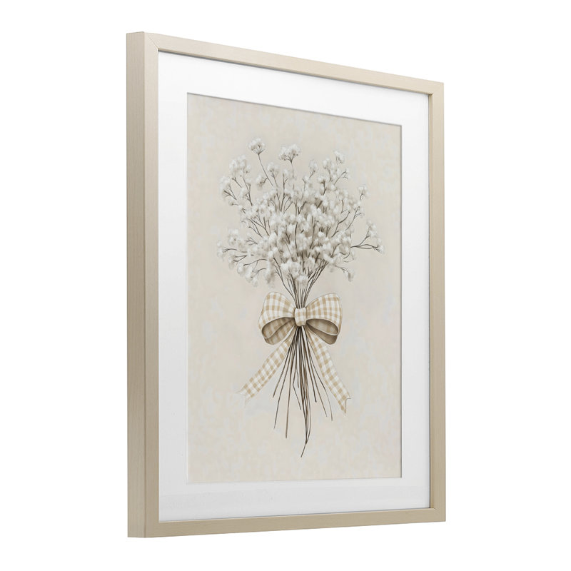«Farmhouse Baby's Breath», reproduction d'art sous verre encadrée par Arlington Prints, H 16 po x l 13 po