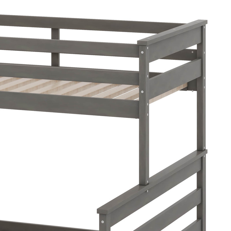 Twin XL Over Queen Bunk Bed With Ladder