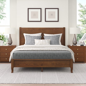 Deelan Solid Wood Slat Bed(Queen)