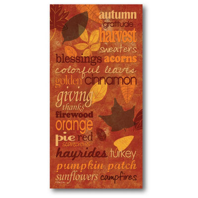 « automne automne », art mural sur toile tendue