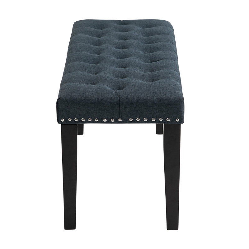 Katosha Polyester Upholstered Bench, Navy