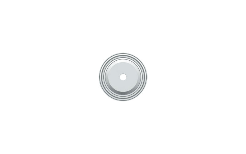 Metal Knob Backplate, Polished Chrome