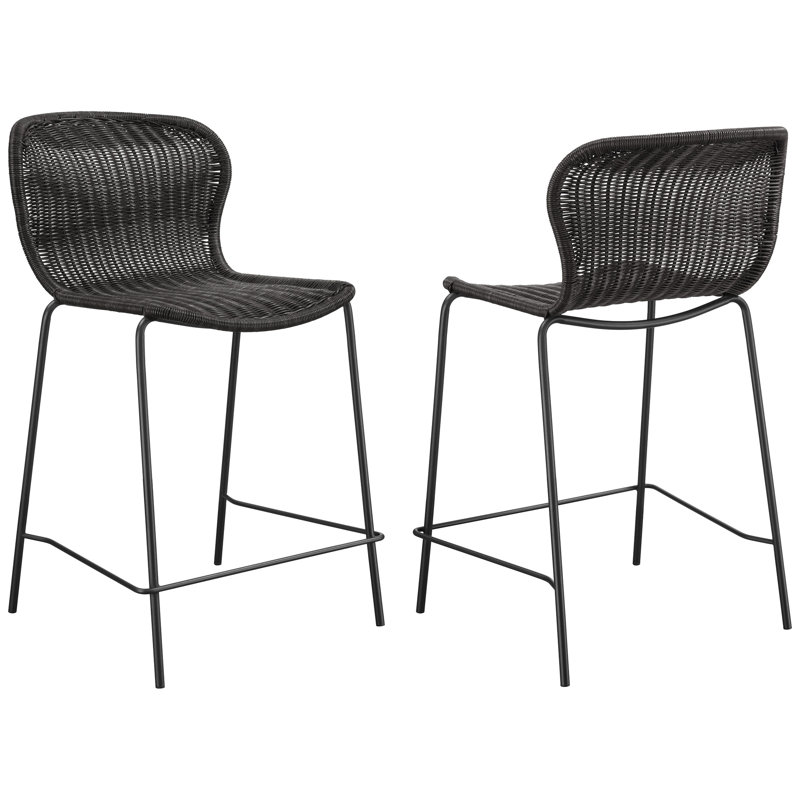 Tabourets de bar en faux métal brun Coastal Style