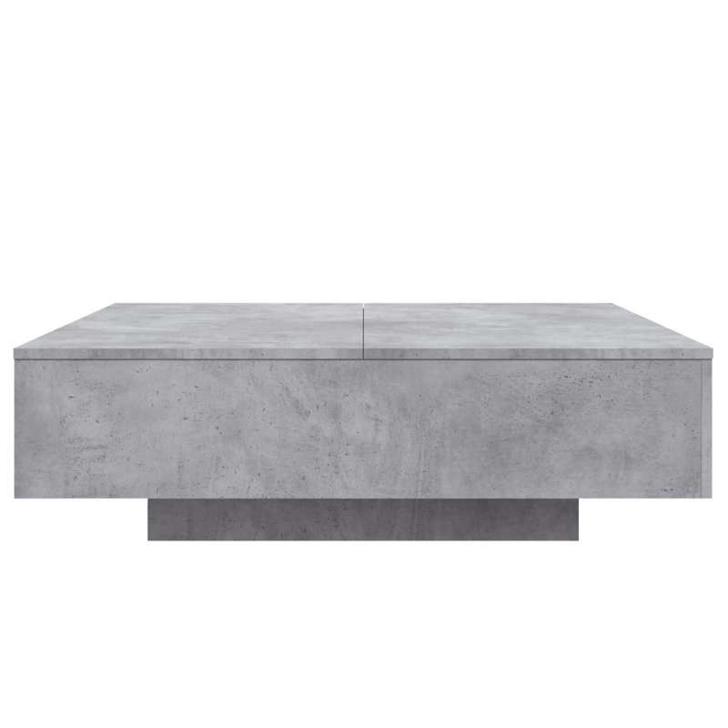Table basse d'appoint pour salon vidaXL, H 12,2 po x L 39,37 po x l 39,37 po, Gris béton
