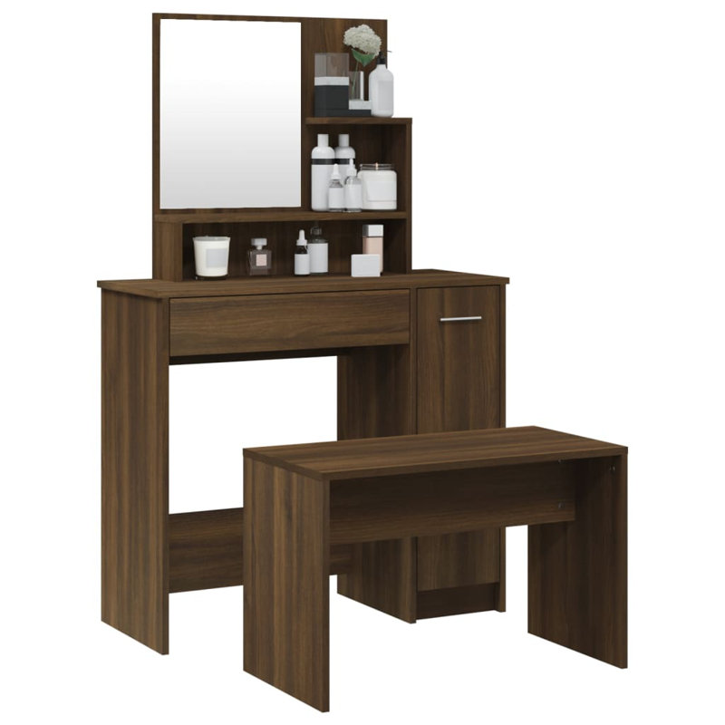 Makaliah Dressing Table, Brown Oak