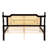 Queen Bed With -Ornamented Headboard And , Solid Pine Wood, Robust Support Platform Bed, Construction, Stable-552524345