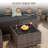 5 Pieces Patio Conversation Sets Outdoor Sectional Sofas 4-Person Seating Group With Cushions Gray-470881676-470881681