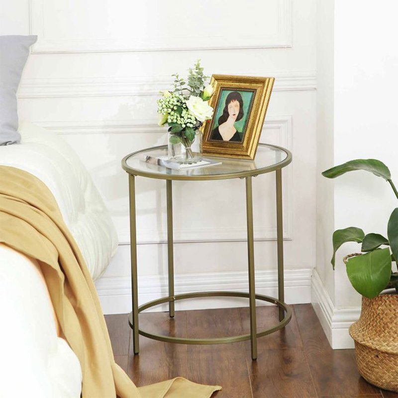 Glass Top End Table Set
