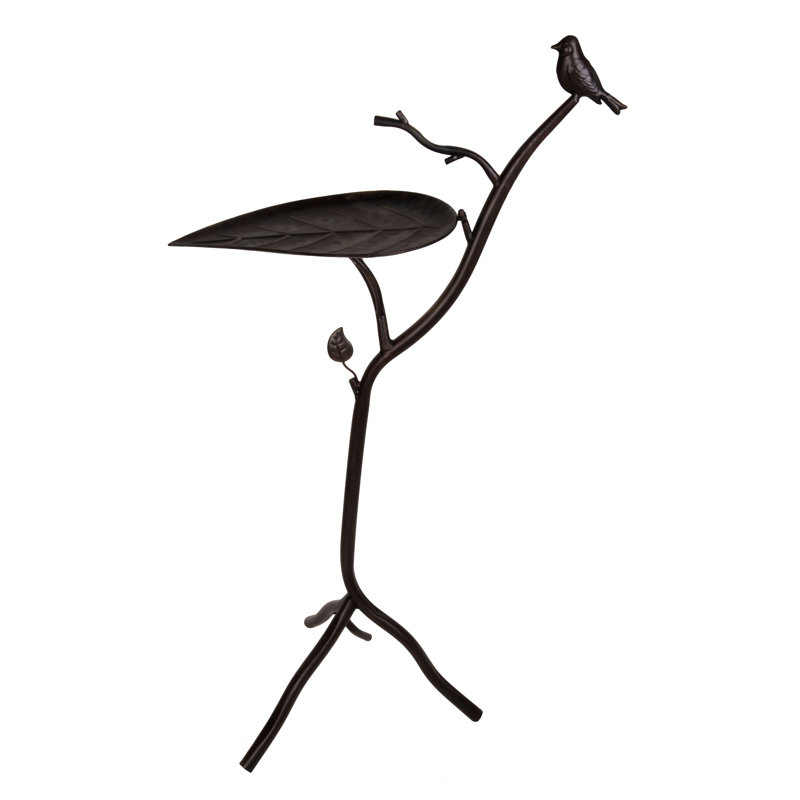 Energicus Metal Pedestal Birdbath