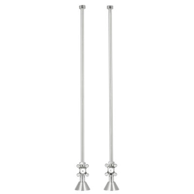 Straight Supply Lines with Cross Handle Supply Stops