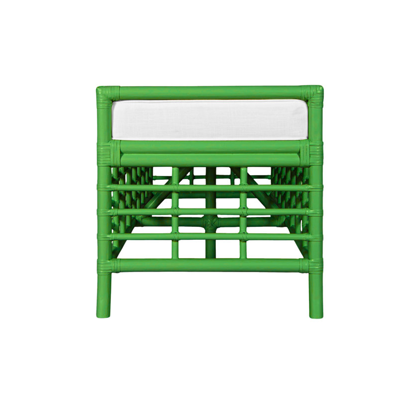Luna Upholstered Bench, Bright Green