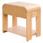 Table de chevet contemporaine avec coins arrondis et plateau en bois massif