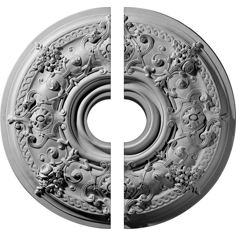 Endurathane Darnay Ceiling Medallion, 29 1/4"OD x 6"ID x 2"P (Fits Canopies up to 7 1/4"), Factory Primed