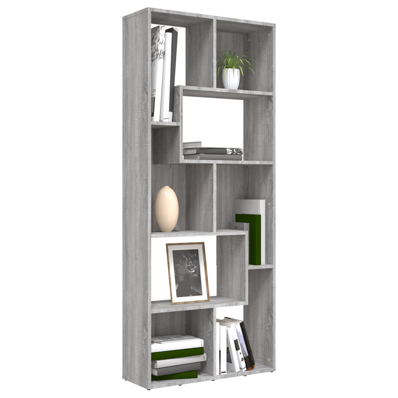 161cm H x 67cm W Geometric Bookcase, Grey