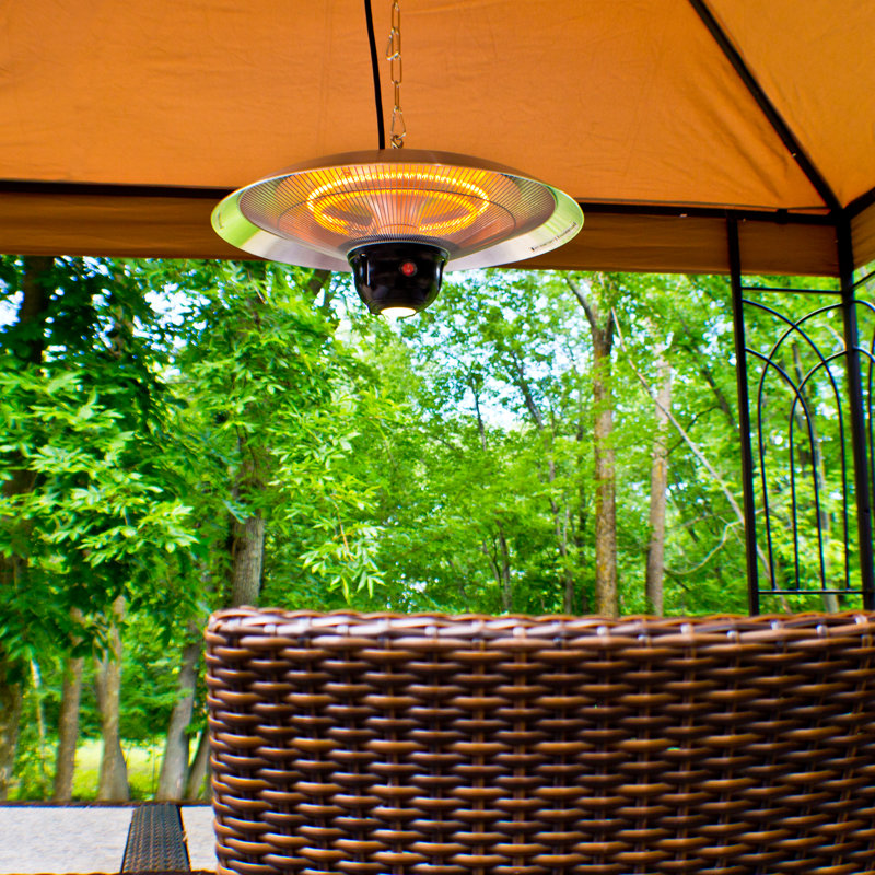 Chauffe-terrasse électrique suspendu, Argent