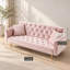 Canapé convertible en velours rose, design rétro 71,03 pouces pour petit salon, chambre à coucher, bureau
