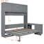 Grand lit escamotable mural avec bureau, tablettes de rangement et grands armoires