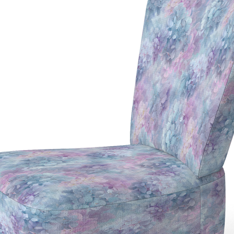 Chaise rembourrée Floral, Chaise d'appoint sans accoudoirs