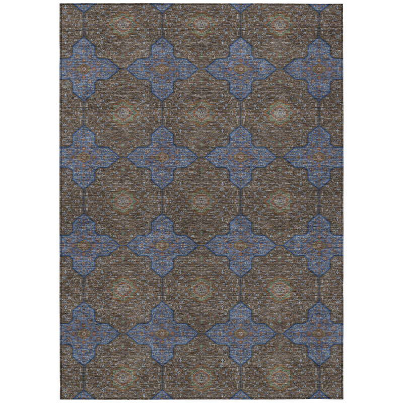 Machine Washable Indoor/Outdoor Chantille ACN2410 Global Rug, Rectangle 10' x 14'