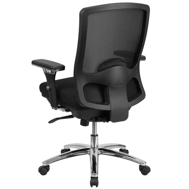 Black Mesh and Chrome Adjustable Swivel Office Chair