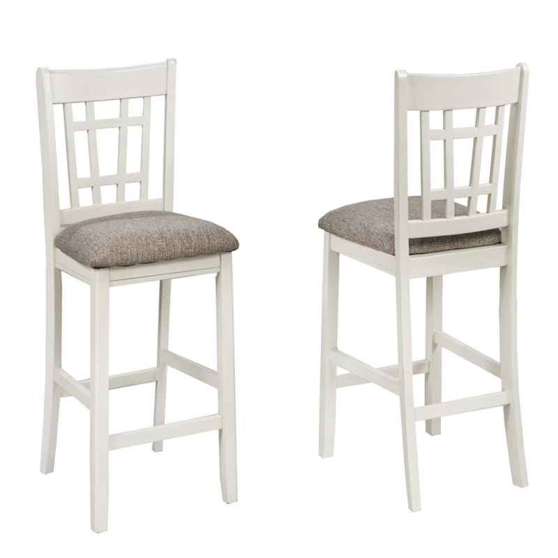 Tabouret de comptoir Annabal 25, Blanc