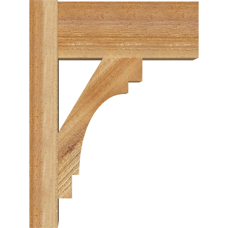 Persienne en bois Merced Block Rustic Timber, P 12 po x H 16 po, 6" W Douglas Fir (Rough Sawn)