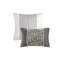 Édredon très grand / très grand, rayures texturées, avec coussins pour lit, 5 pièces, coussins, charmeuse, visage de vison-124576401